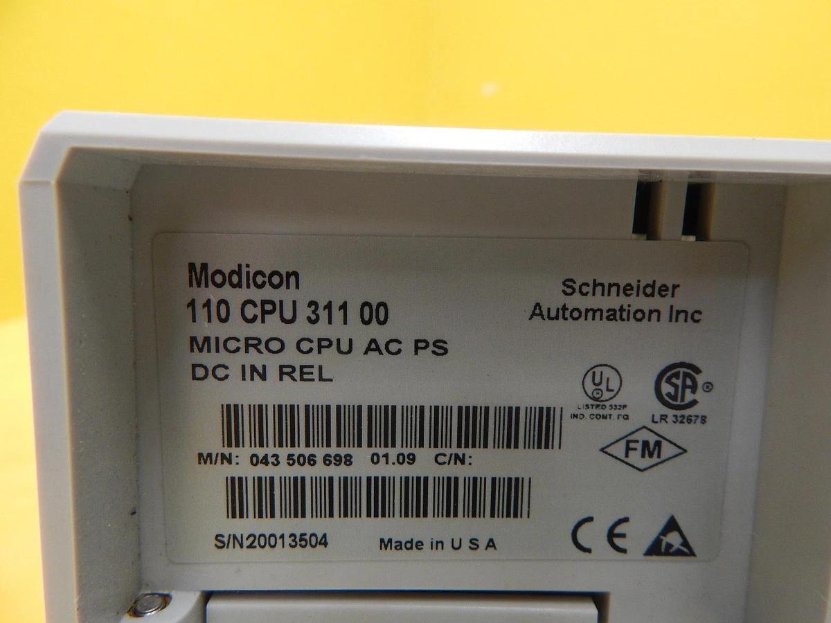 Used Schneider Automation 043 506 698 Modicon Micro 110 CPU 311 00 AEG Used Working