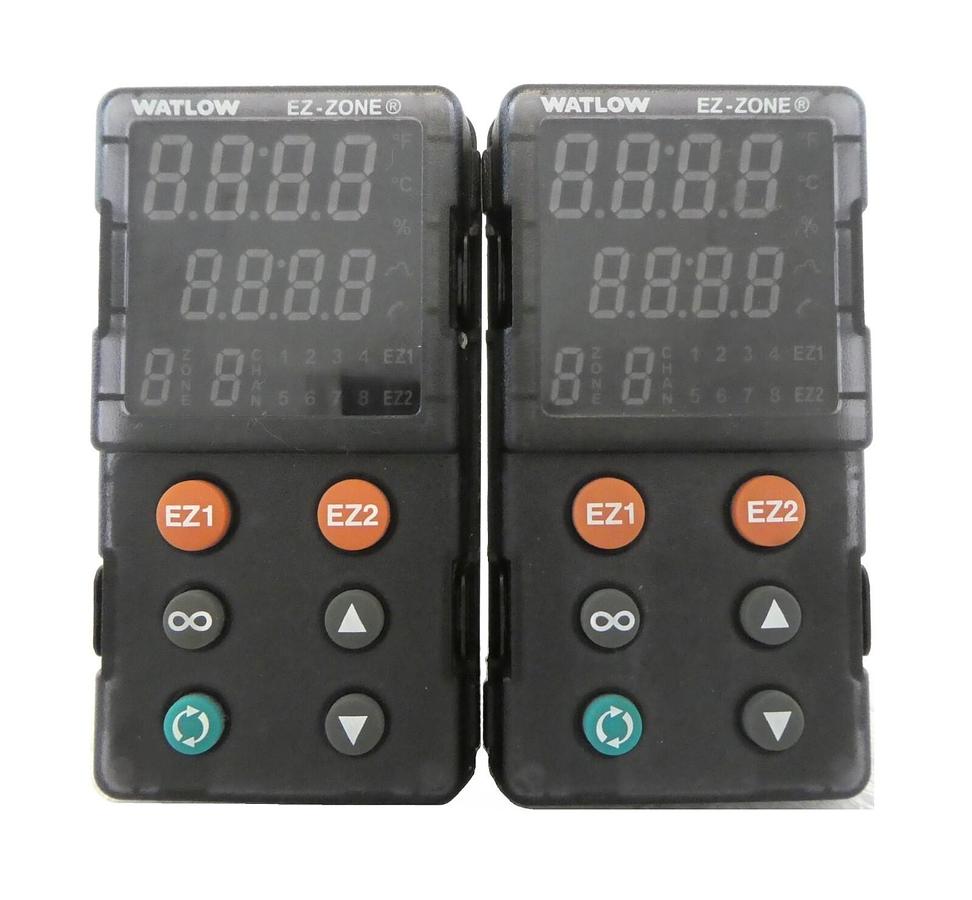 Used Watlow PM8C2CK-5AEJAAA PID Controller EZ-ZONE Reseller Lot of 2 Working Surplus
