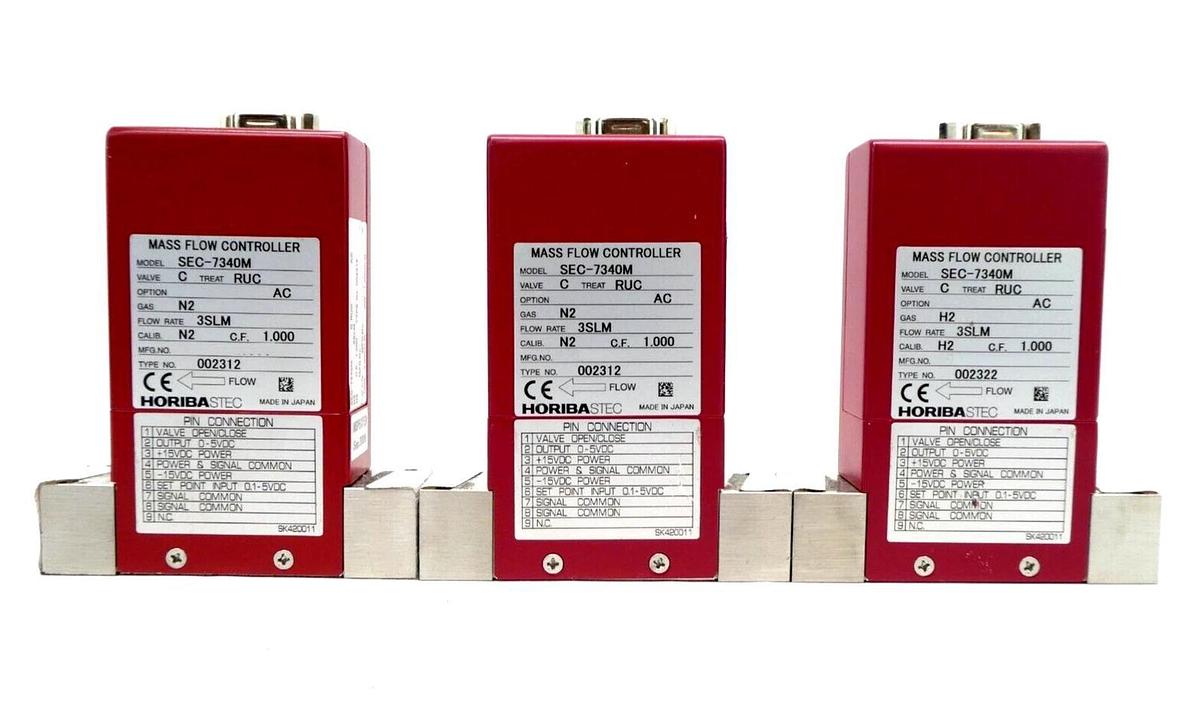 Used Horiba STEC SEC-7300 Mass Flow Controller MFC SEC-7340 SEC-7330 Lot of 5 Working