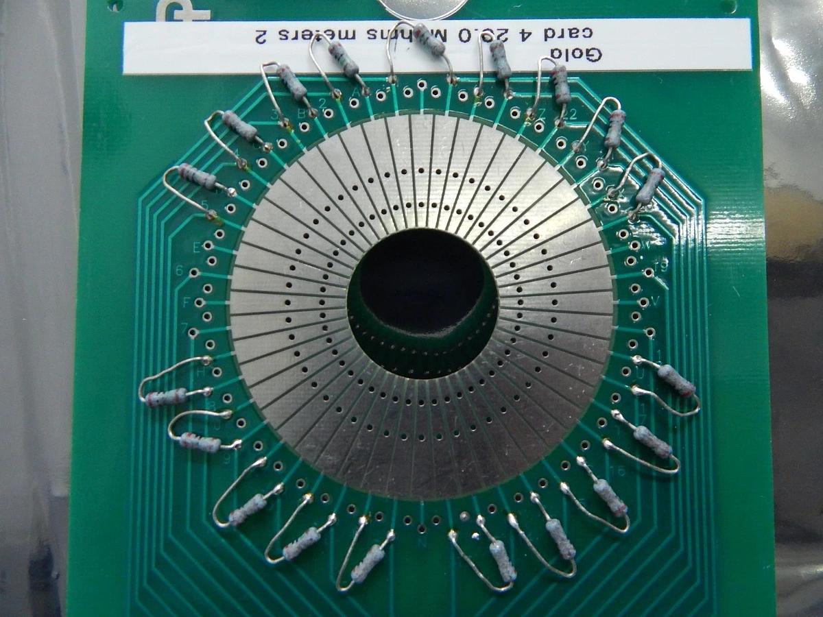 Used Alphatronics Gold Card 4 Probe Card PCB Standard B481 20.0 Mohms Meters 2 Used