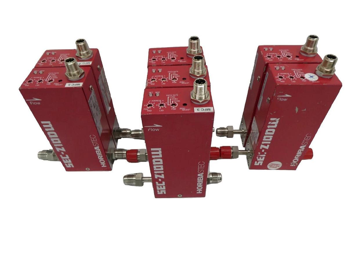 Used Horiba STEC SEC-Z11DWM, SEC-Z12DWM Mass Flow Controller MFC N2 Reseller Lot of 7