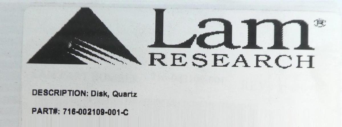 Refurbished Lam Research 716-002109-001 Quartz Disk Reseller Lot of 2 Refurbished