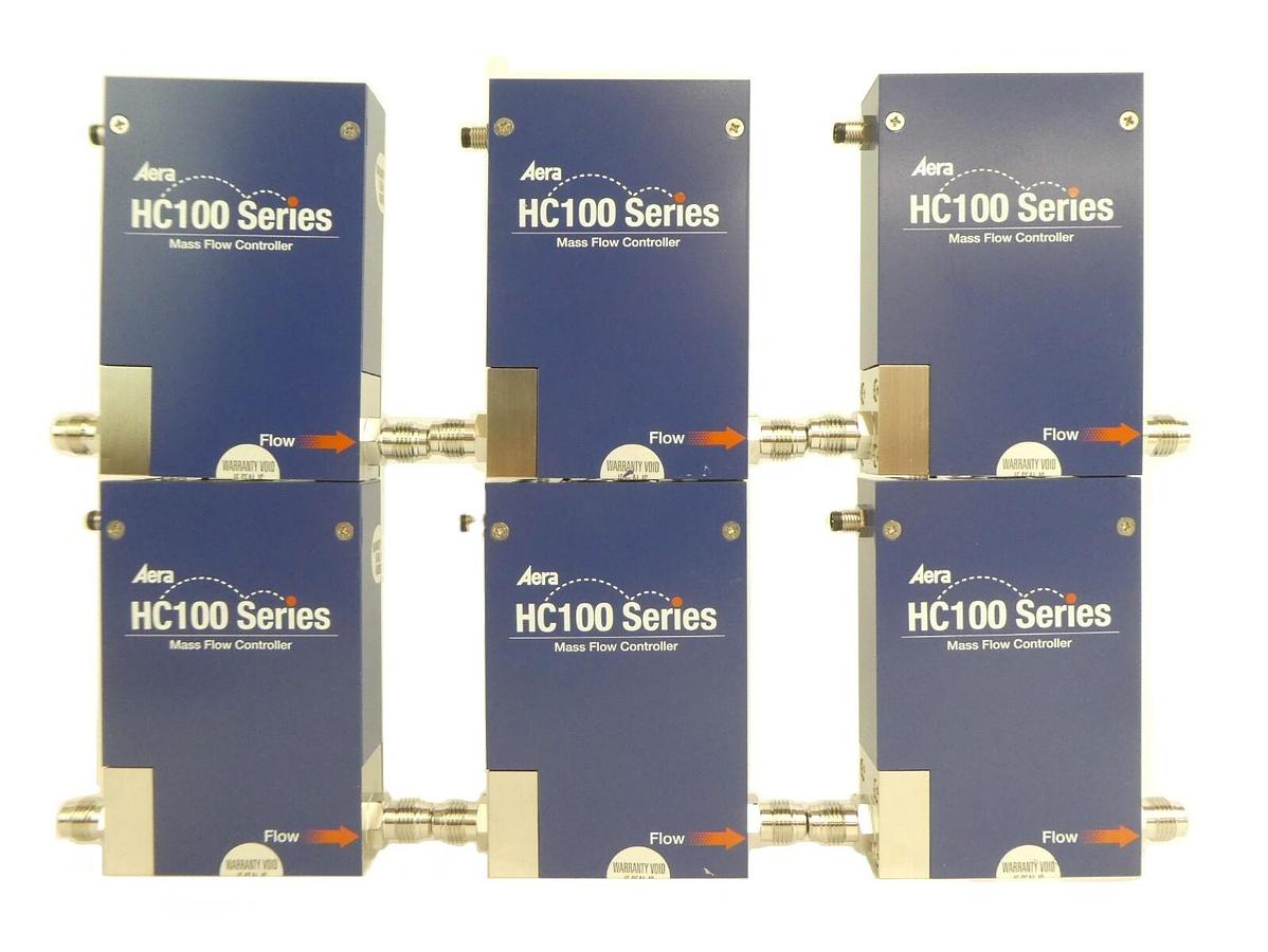 Used Aera HC100 Series Mass Flow Controller MFC Reseller Lot of 8 Working Surplus