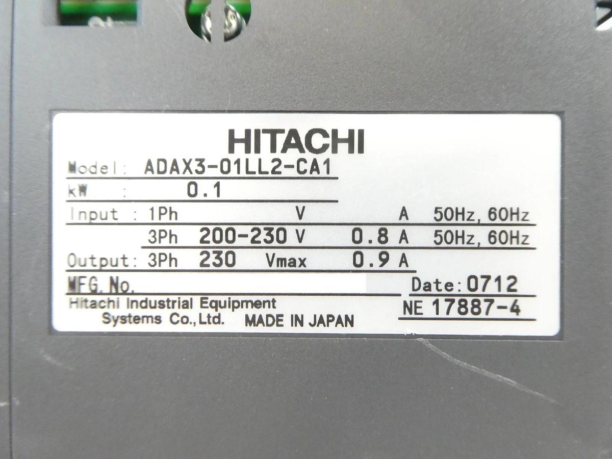 Used Hitachi ADAX3-01LL2-CA1 AC Servo Amplifier AD Nikon NSR FX-601F No Cover Spare