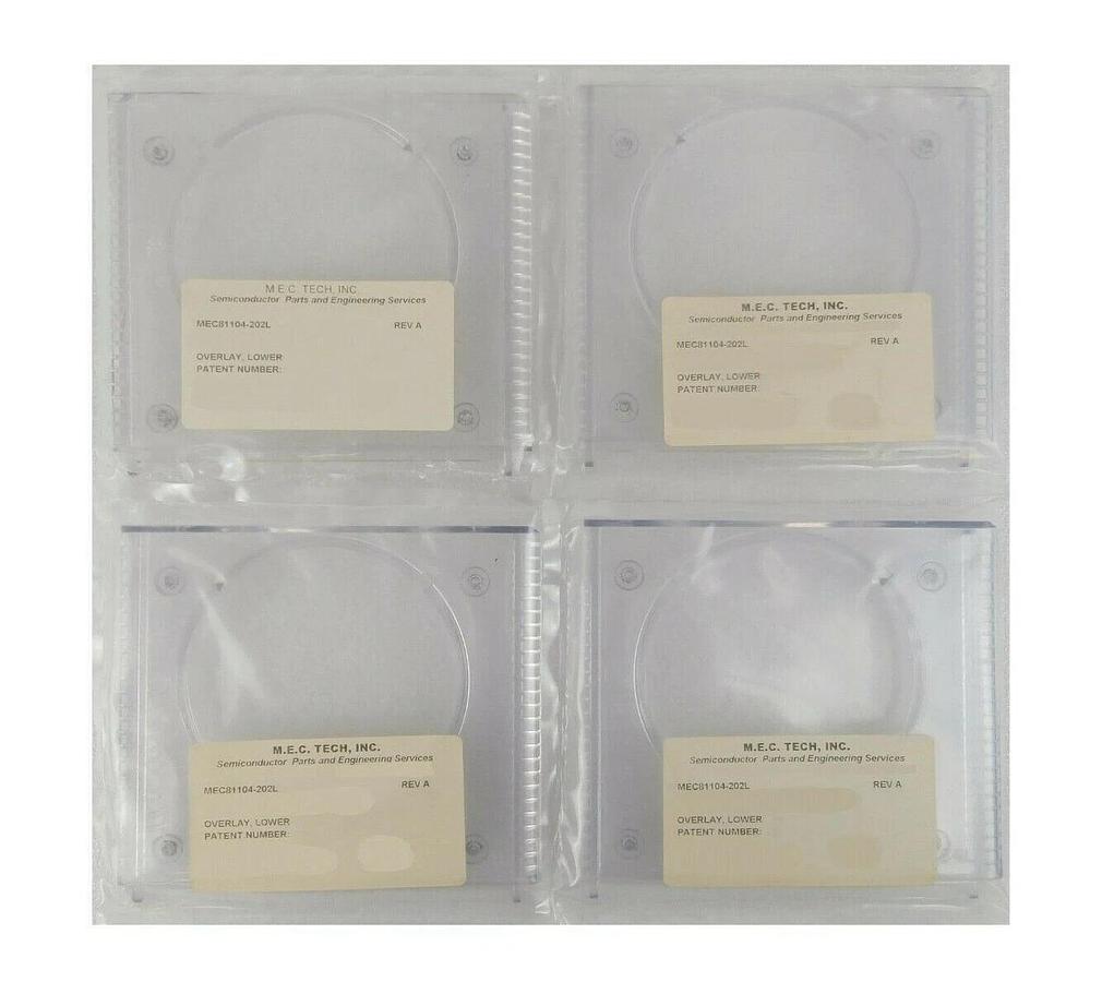 M.E.C. Tech MEC81104-202L Overlay Lower AMAT Applied Materials Lot of 4 New