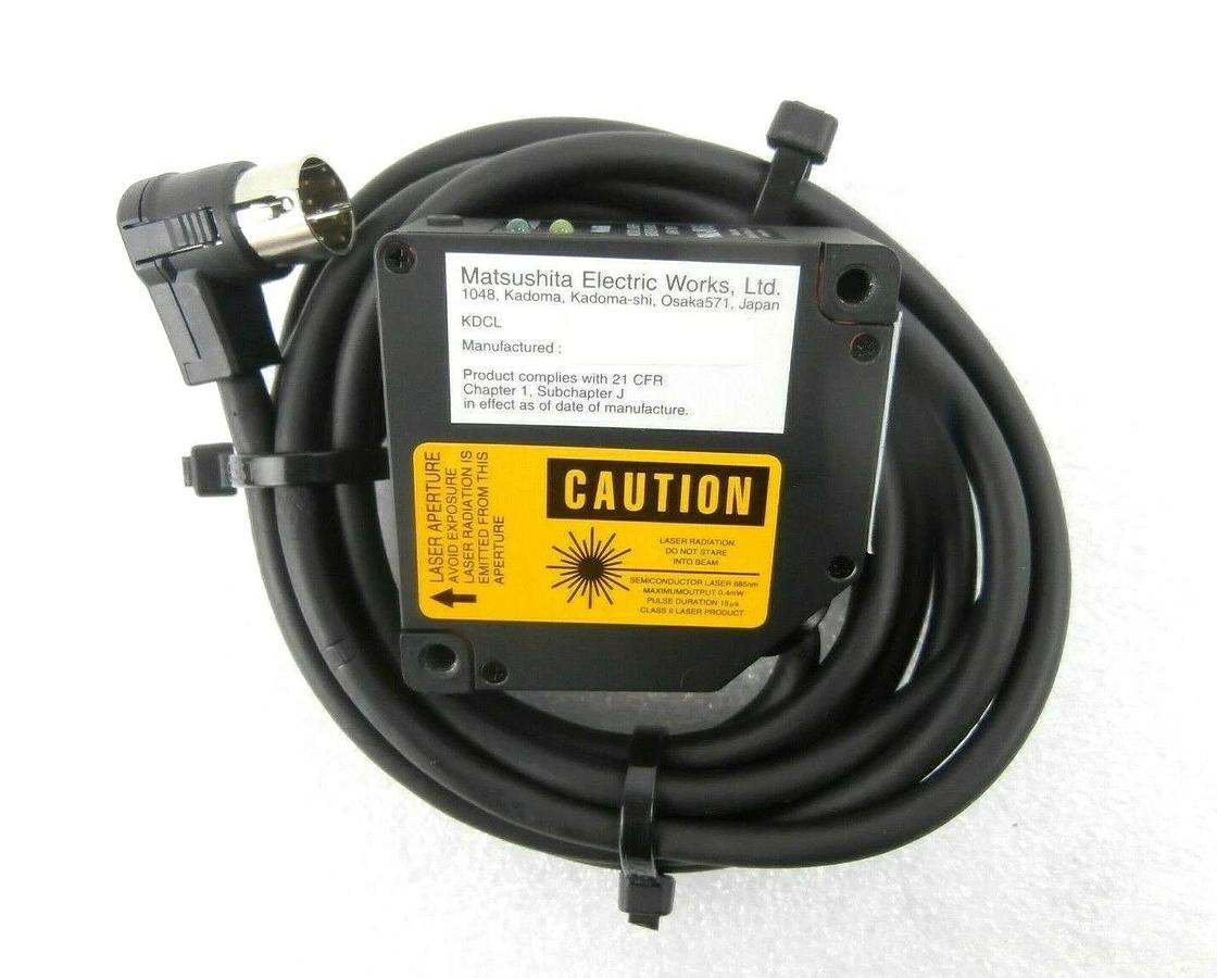 Used Matsushita LM10 Series NAiS Micro Laser Controller ANR5131 & Sensor ANR11501 Set