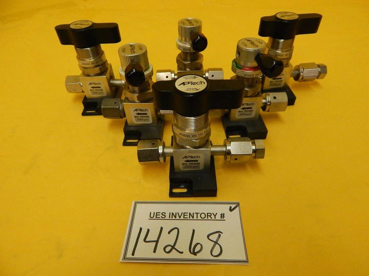 Used APTech AP3625S 2PW FV4 FV4 Manual Diaphragm Valve Reseller Lot of 6 Used
