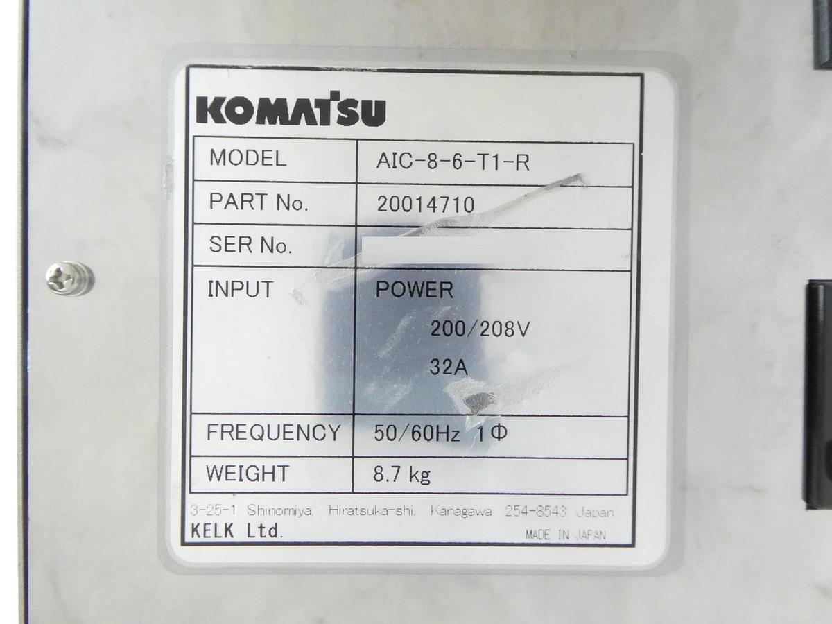 Used Komatsu Electronics 20014710 Temperature Controller AIC-8-6-T1-R Untested Spare