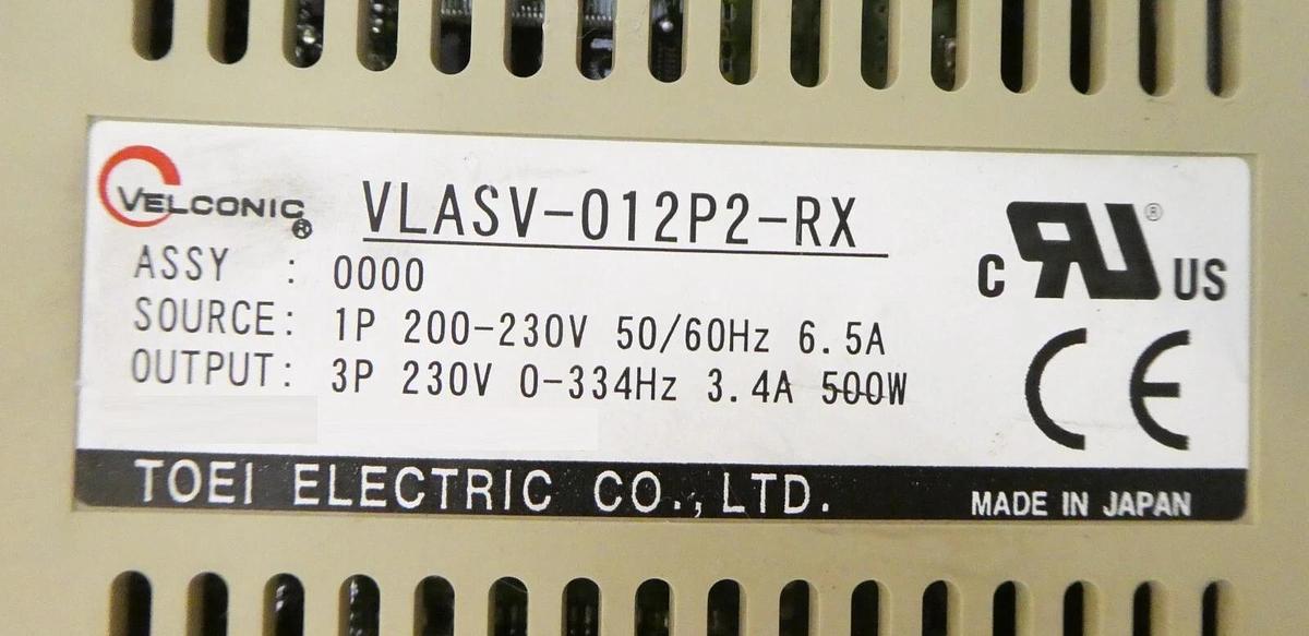 Used Toshiba Machine VLASV-012P2-AX VLASV-012P2-RX AC Servo Driver Lot of 2 Working