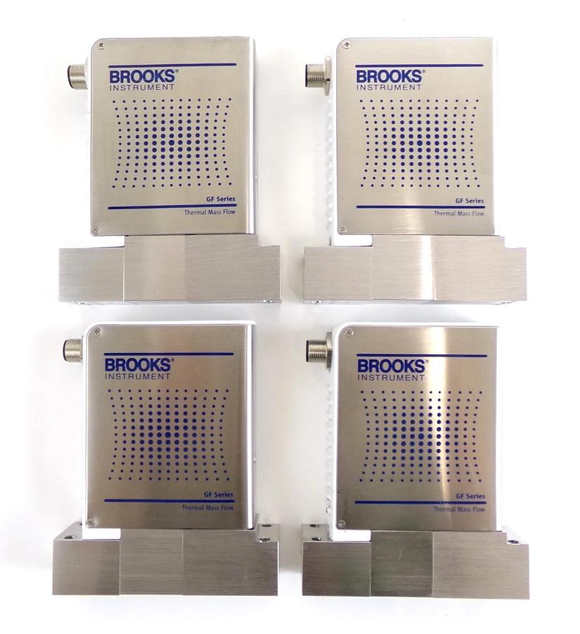 Used Brooks Instrument GF125C-108442 Mass Flow Controller MFC Lot of 4 Surplus