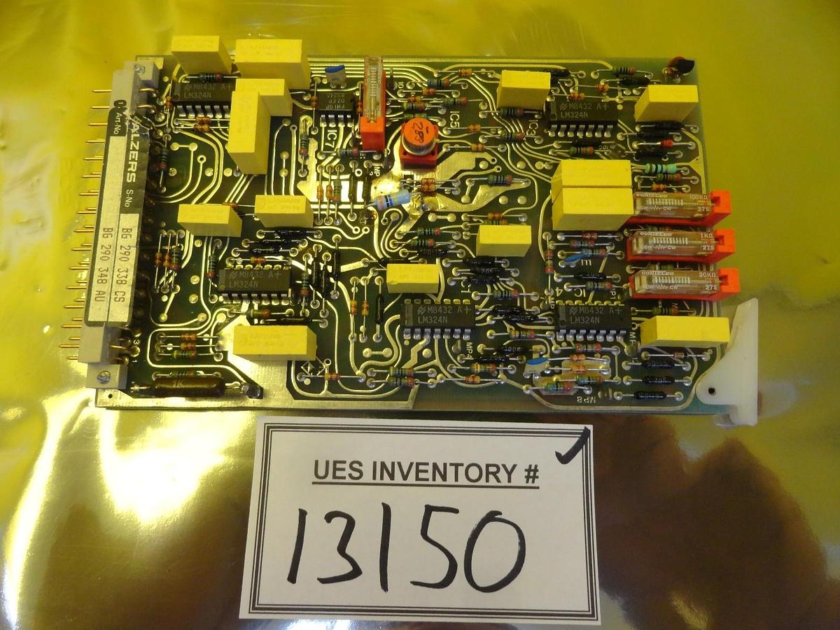 Used Balzers BG 290 348 AU Measuring Amplifier PCB Card BG290348AU Used Working