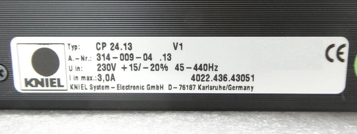 Used Kniel CP 24.13 24V Power Supply PCB Card 4022.436.43051 ASML Working Surplus
