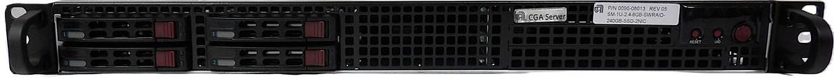 Used SuperMicro CSE-111 CGA Server SM-1U-2.4-8GB-SWRAID-240GB-SSD-2NIC New Surplus