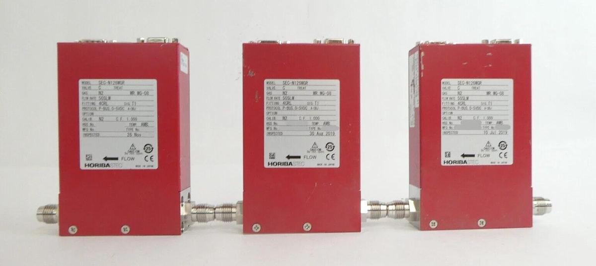 Used Horiba STEC N100 Mass Flow Controller MFC SEC-N126MGR Lot of 10 Working Surplus