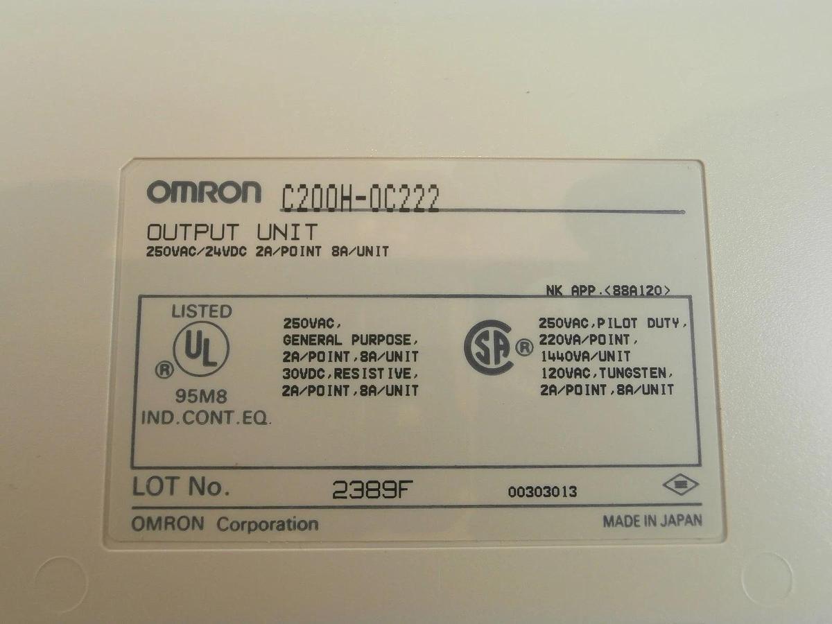 Used Omron SYSMAC C200H Programmable Logic Controller PLC Assembly C200H-CPU02 Used