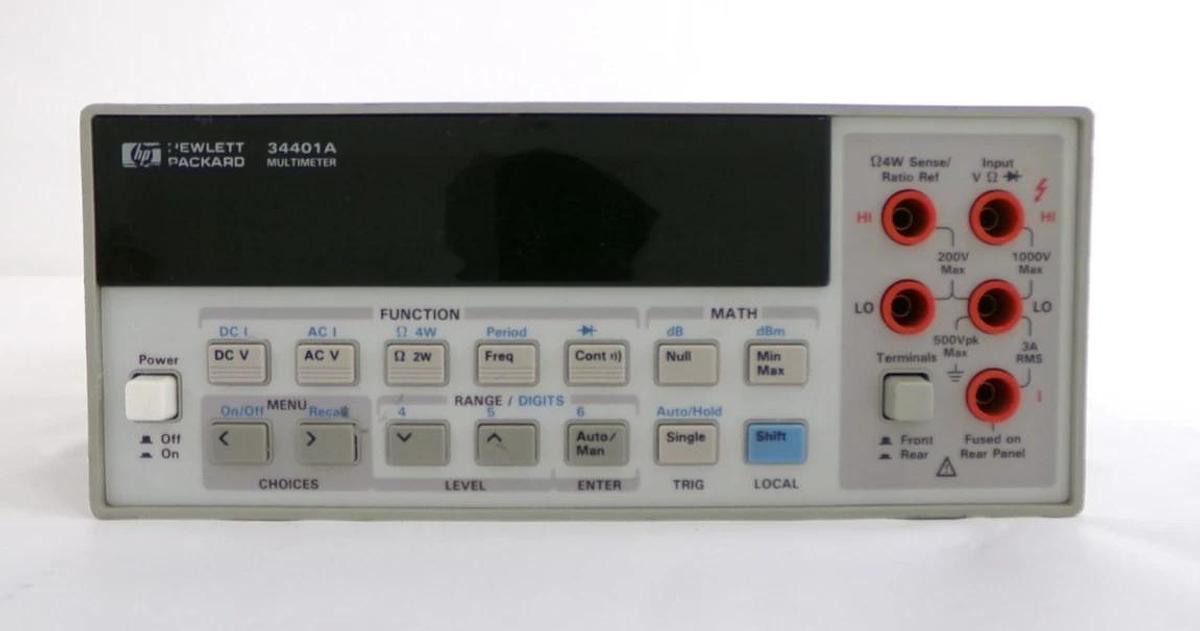 Used Agilent Technologies 34401A 6 1/2 Digit Multimeter Reseller Lot of 2 Working