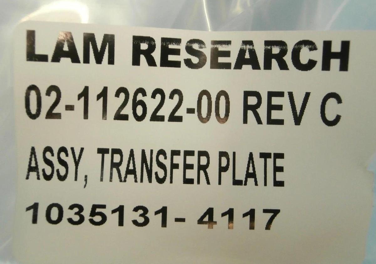 Used Lam Research 02-112622-00 Index Transfer Plate Novellus 15-055437-00 Working