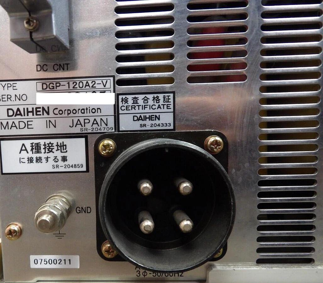 Used Daihen AGA-50B2-V RF Generator DGP-120A2-V TEL 3D80-001479-V2 Tested Working