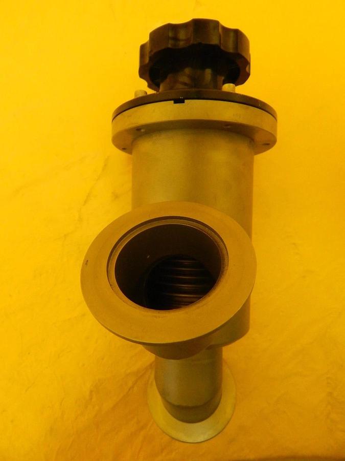 Used High Vacuum Research NW50 Manual Inline Valve Vacuum Shut-Off MKS Used Working