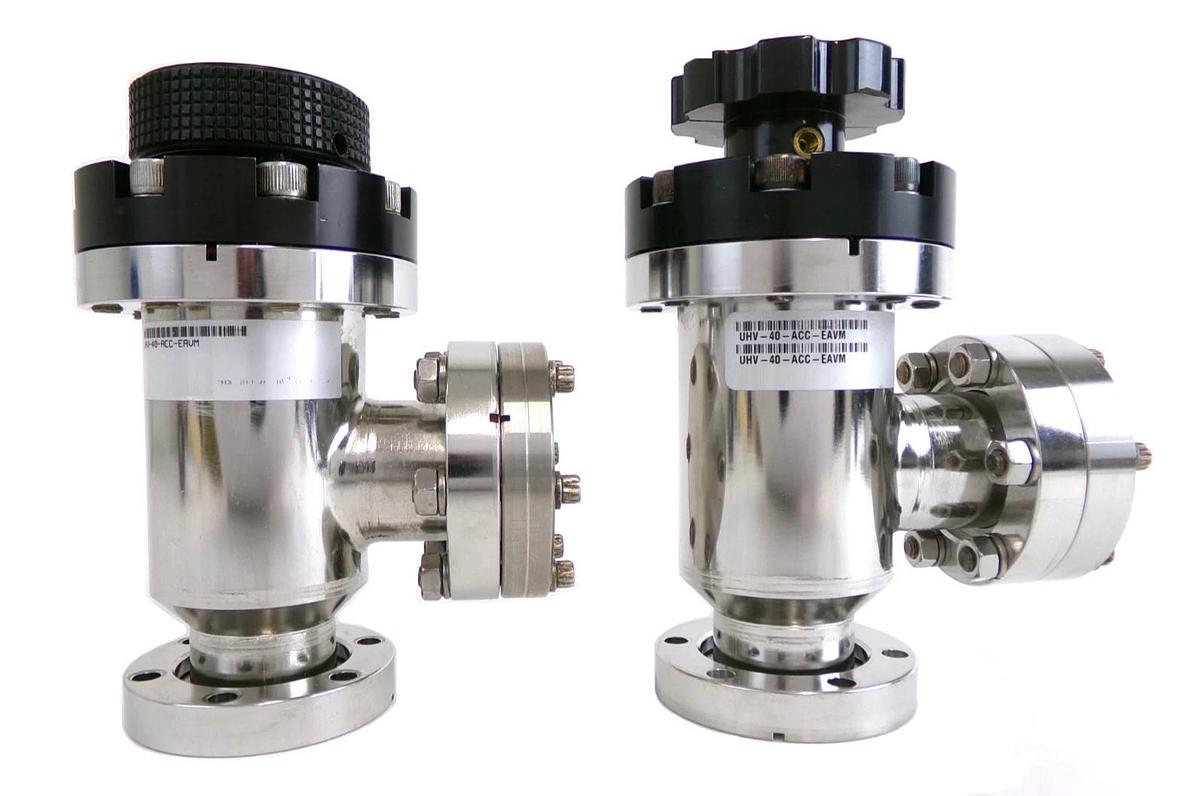 Used MKS Instruments UHV-40-ACC-EAVM Manual UHV Isolation Valve Lot of 2 Surplus