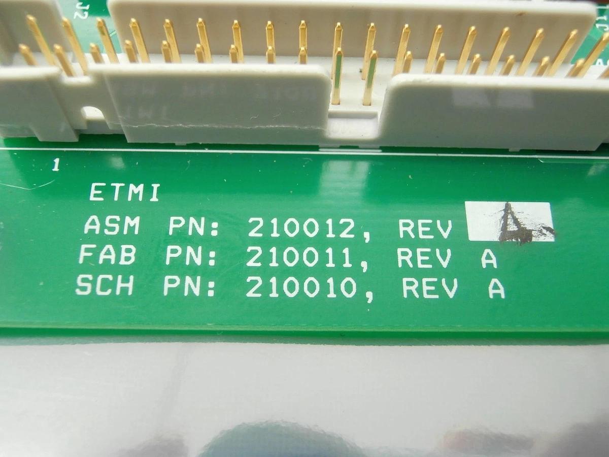 Used ASM Advanced Semiconductor Materials 201012 Connector Board PCB ETMI 201011 Used