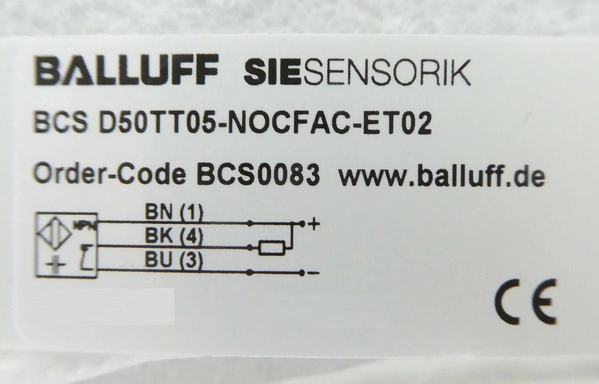 Balluff BCS D50TT05-NOCFAC-ET02 Capacitive Level Sensor SIESENSORIK New Surplus