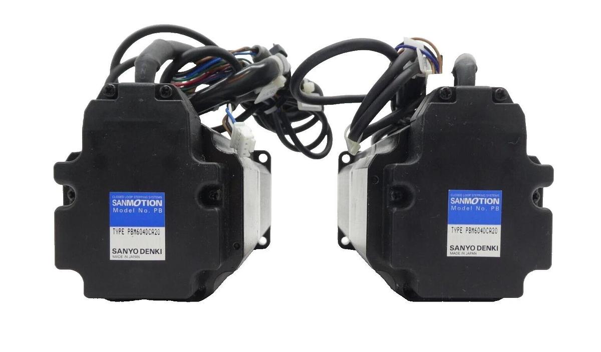 Used Sanyo Denki PBM604DCA20 Servo Stepping Motor PB Reseller Lot of 2 Working Spare