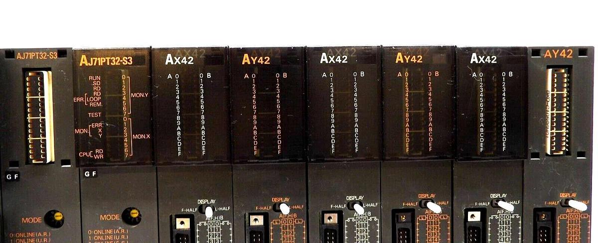 Used Mitsubishi A3Acpu Ax42 Programable Controller MELSEC Reseller Lot of 2 Working