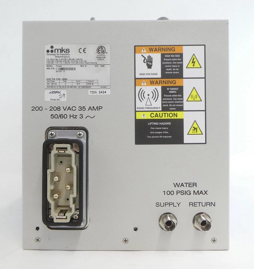 Used ASTRON Paragon MKS Instruments AX7700-10 RPS Remote Plasma Source Tested Working
