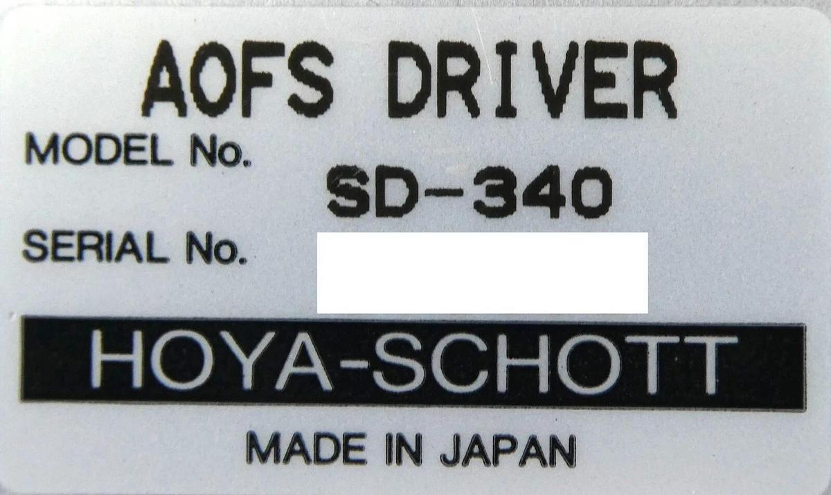Used Hoya-Schott SD-340 AOFS Driver Working Surplus