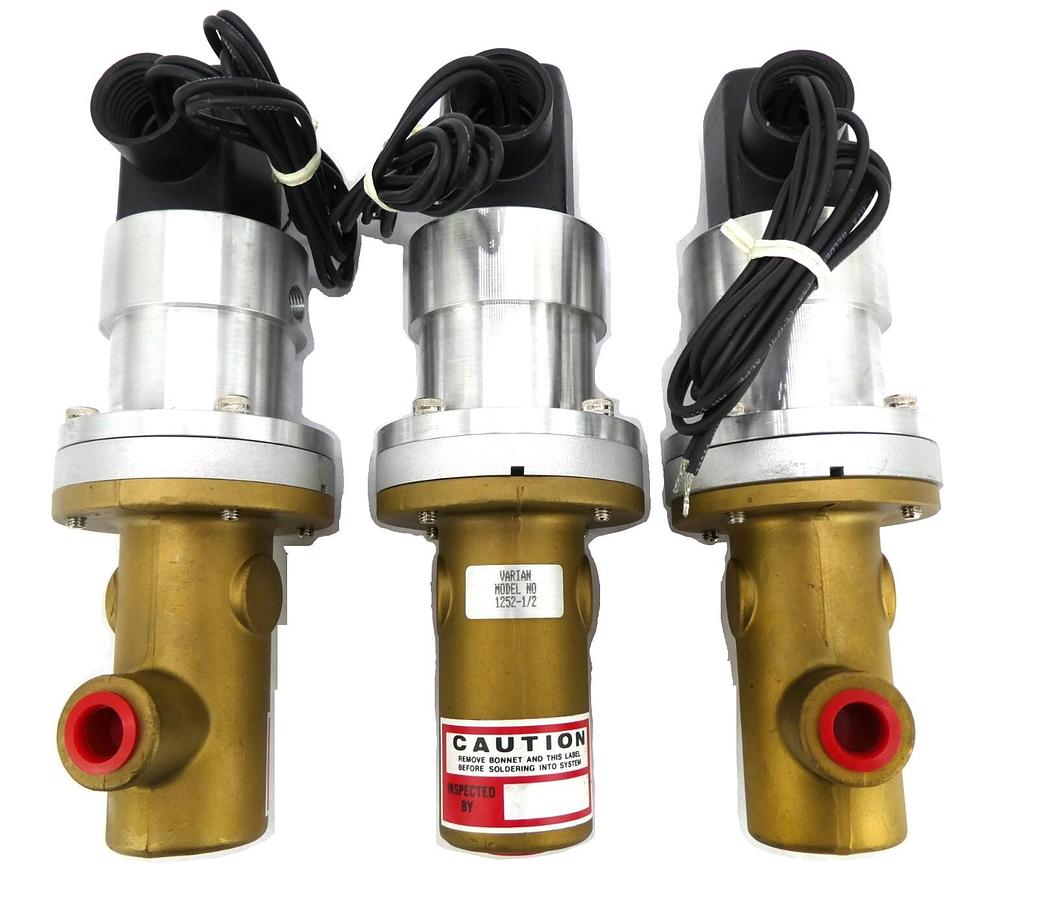 Used Varian Vacuum Products 1252-1/2 Angle Valve 323x-1 New Surplus Lot of 3 Working
