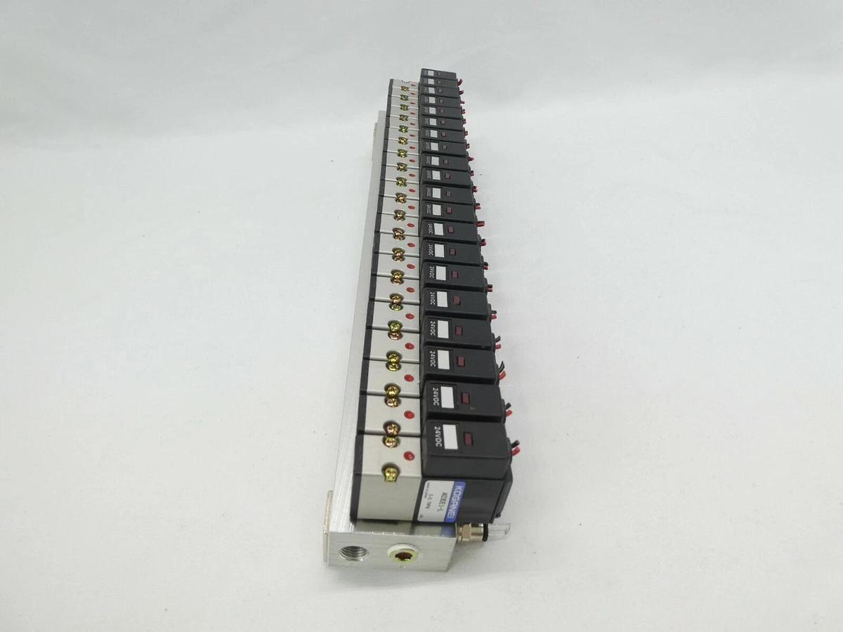 Used Koganei YM20A-21W 20-Port Pneumatic Manifold A030E1-L Working Surplus