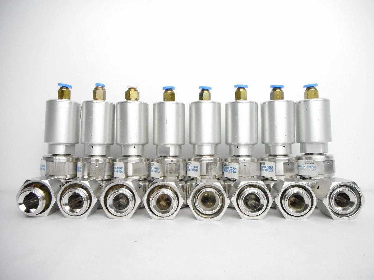 Used Parker 45400307 Diaphragm Valve 944AOPLPNCSFS8MF Reseller Lot of 8 Used Working