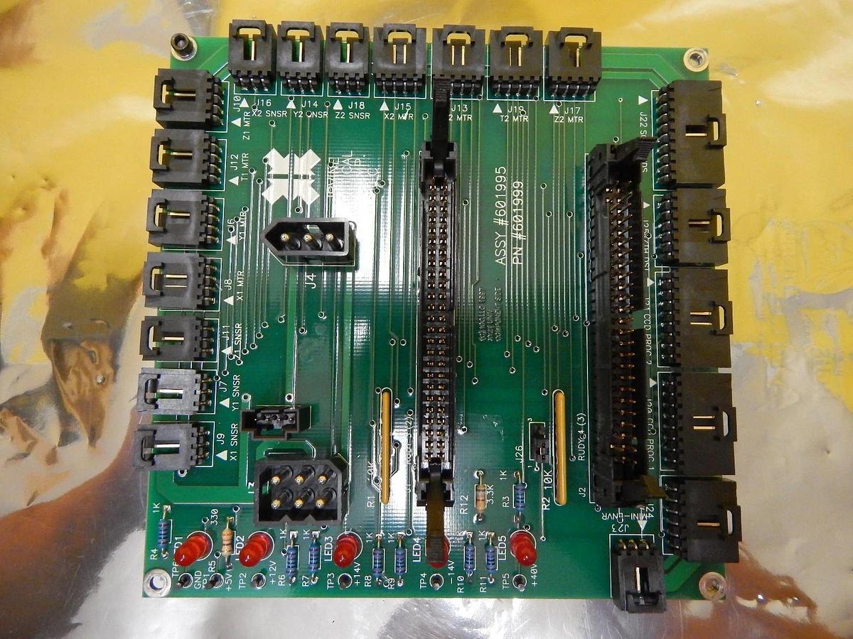 Used Irvine Optical 601999 XYZT UNIV Sensor Connector PCB 601995 Working Surplus