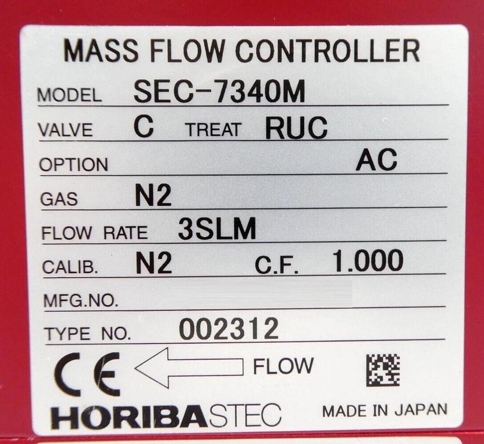 Used Horiba STEC SEC-7300 Mass Flow Controller MFC SEC-7340 SEC-7330 Lot of 5 Working