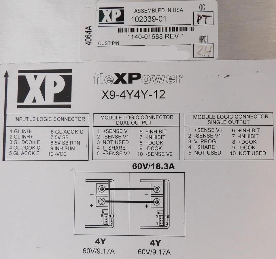 XP Power X9-XB0572 Power Supply fleXPower X9-4YAY-12 10017043 New