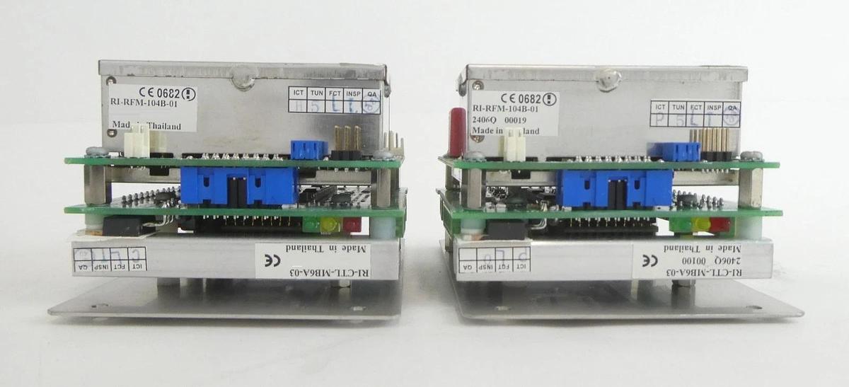 Used Texas Instruments RI-RFM-104B-01 PCB RI-STU-MB6A-03 Nikon NSR Lot of 4 Working