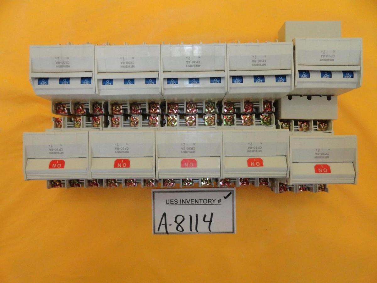Used Mitsubishi CP30-BA Circuit Protector 3-Pole 2A Reseller Lot of 10 Used Working