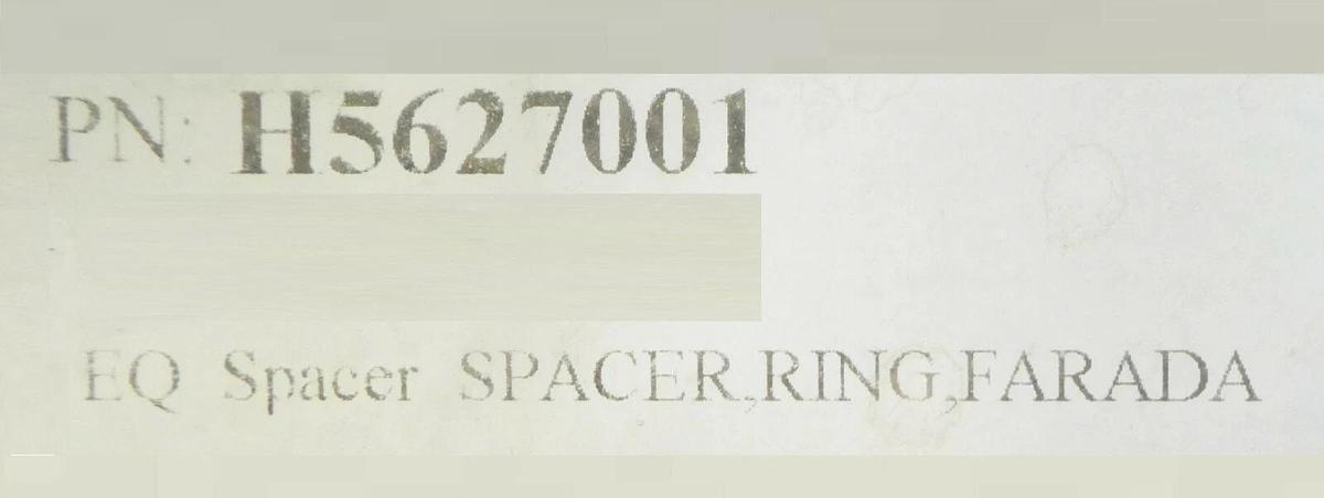 Varian Ion Implant Systems H5627001 Faraday Housing Ring Spacer New Surplus