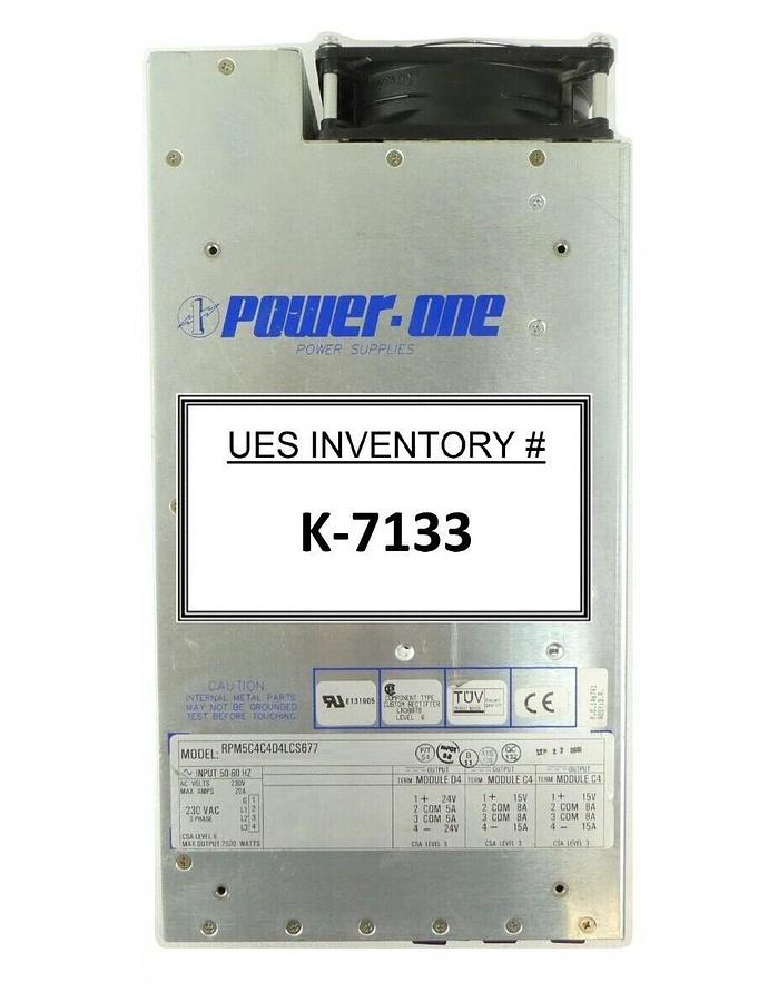 Used Power-One RPM5C4C4D4LCS677 Power Supply 2500W Schlumberger 97171049 Working