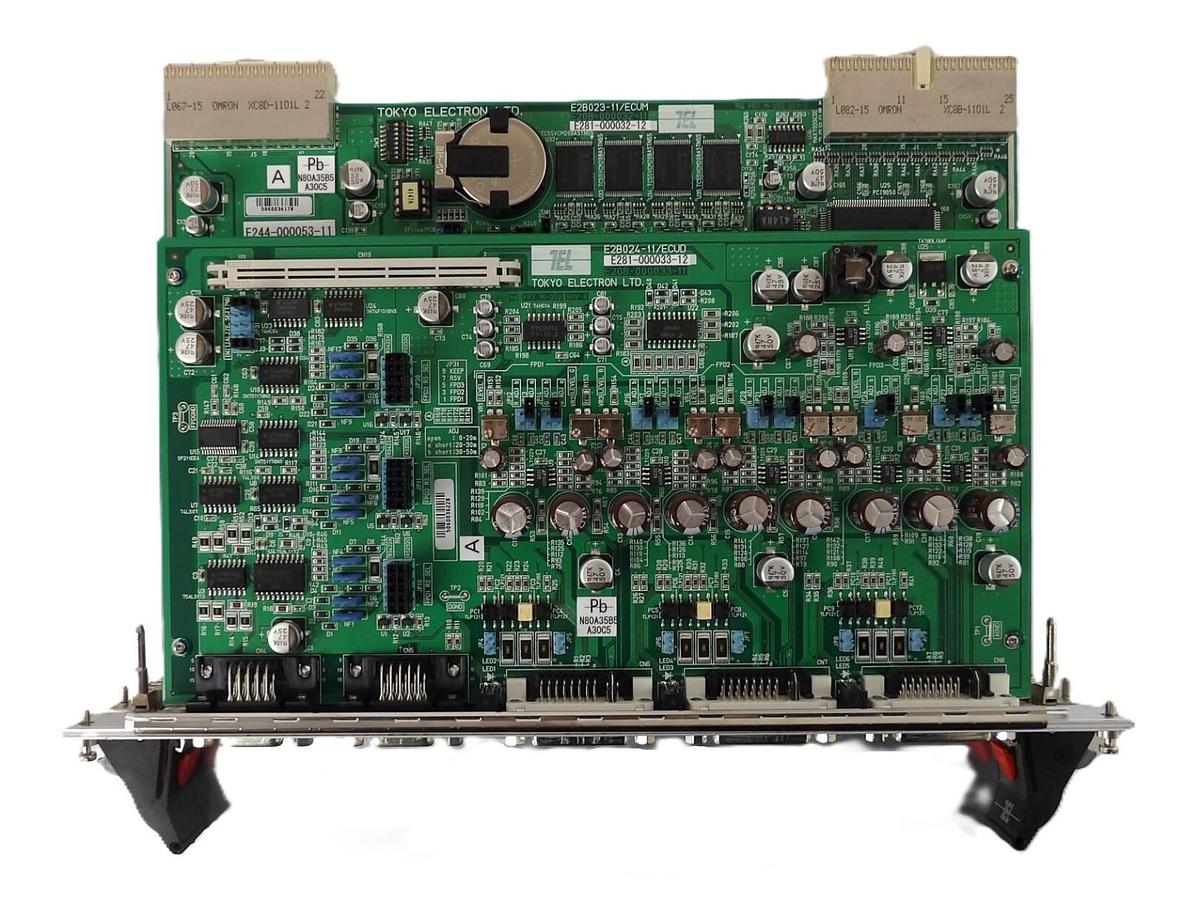 Used TEL Tokyo Electron E281-000032-12 VME PCB Card E2B023/ECU ECC2 Working Surplus