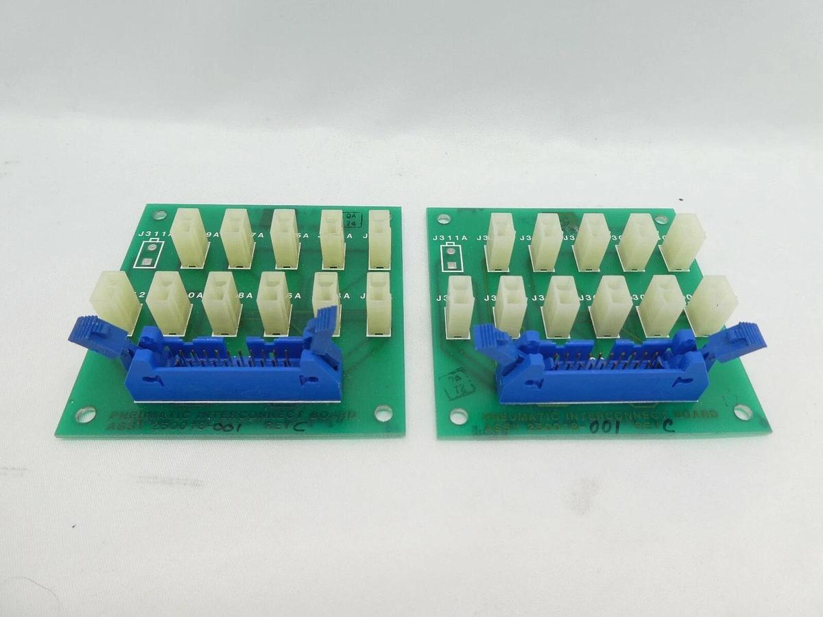 Used Electroglas 250018-001 Pneumatic Interconnect Board PCB Lot of 2 4085x Working