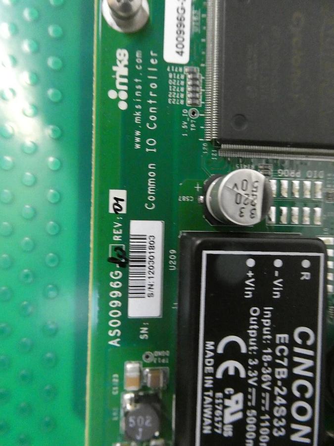 Used MKS Instruments AS00996G Common IO Controller 0190-43490 CVD CIOC Damaged New