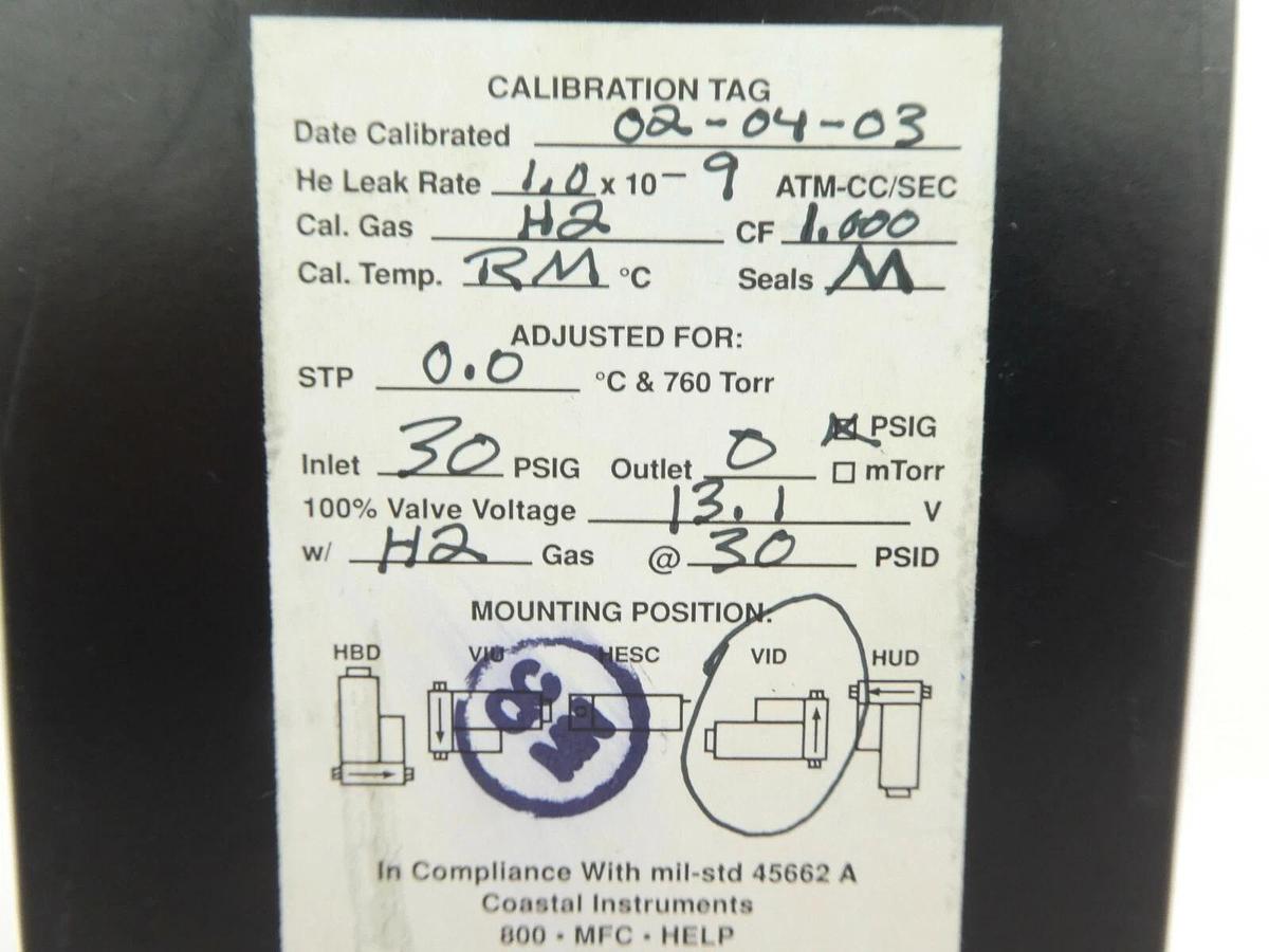 Refurbished Tylan FC-2900MEP Mass Flow Controller MFC 10 SLM H2 2900 Series Refurbished