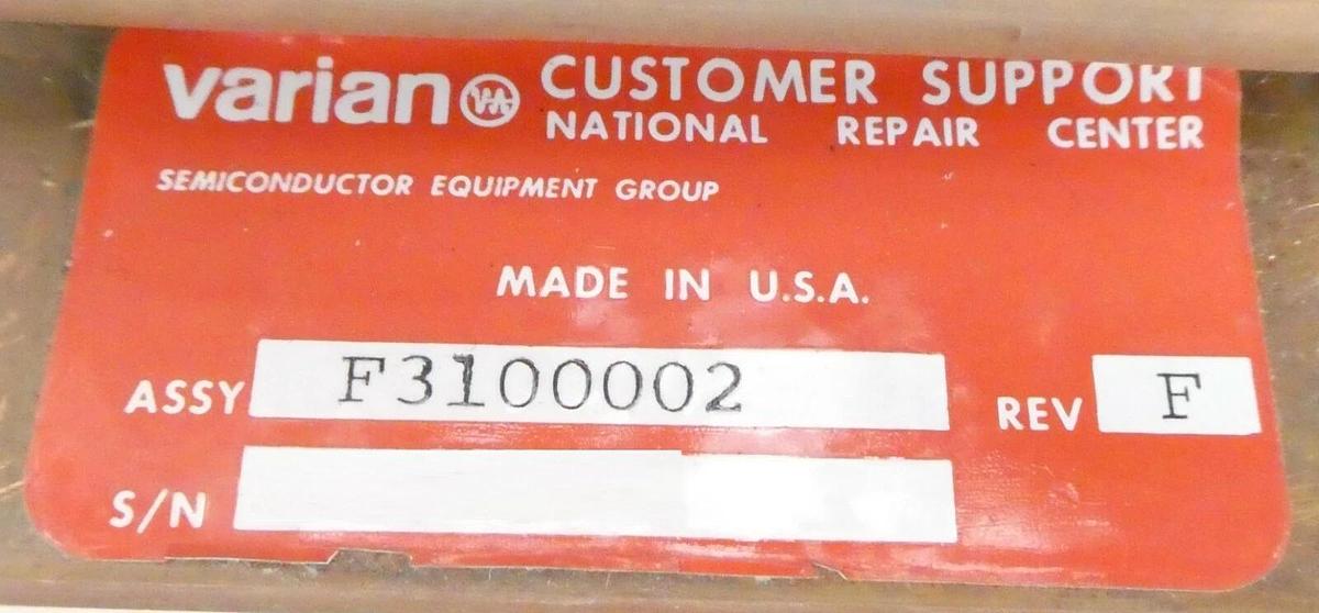 Used Varian Ion Implant Systems F3100002 Power Supply Assembly Rev. F Working Surplus