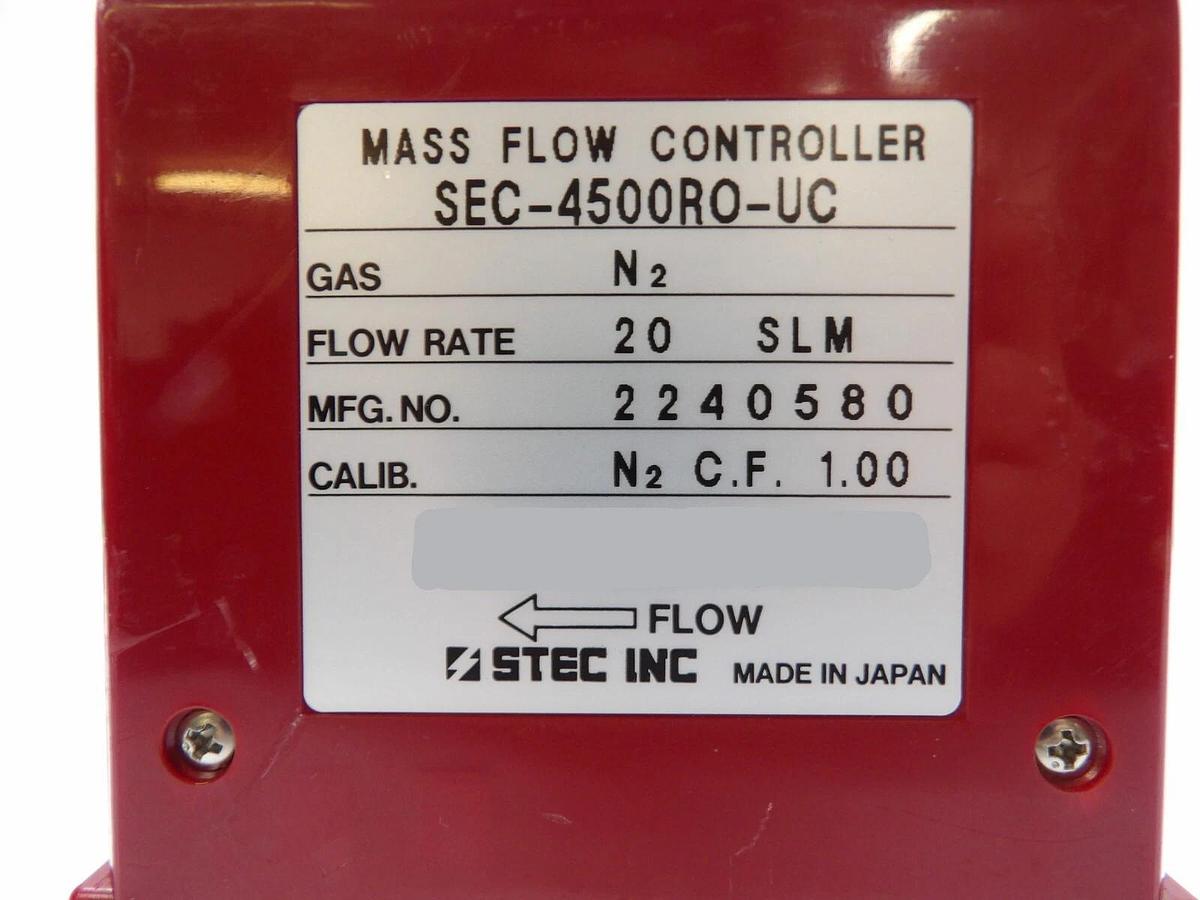 Used Horiba STEC SEC-4500R0-UC Mass Flow Controller MFC 20 LM N2 Lot of 9 Working