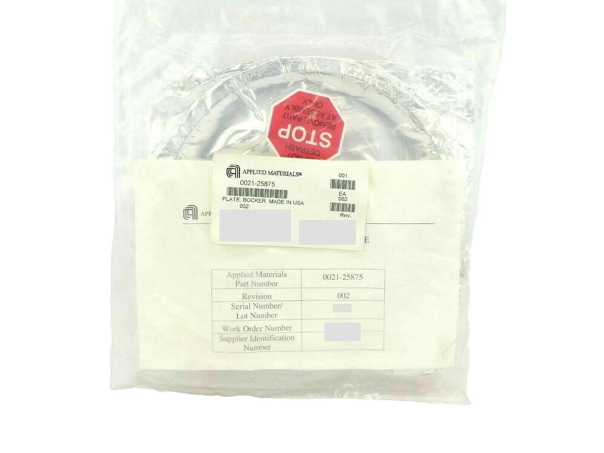 AMAT Applied Materials 0021-25875 Bocker Plate New