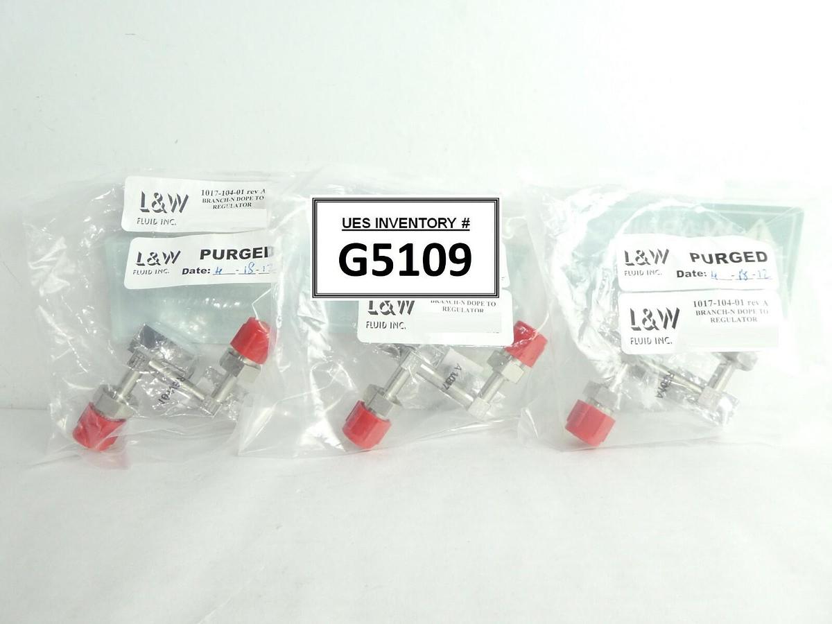 ASM 1017-104-01 N-Dope to Regulator Branch Reseller Lot of 3 New Surplus