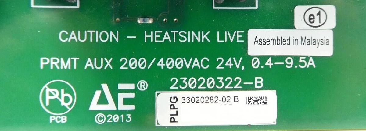 Used AE Advanced Energy 23020322-B PRMT AUX 200/400VAC 24v 0.4-9.5A PCB 33020282-02