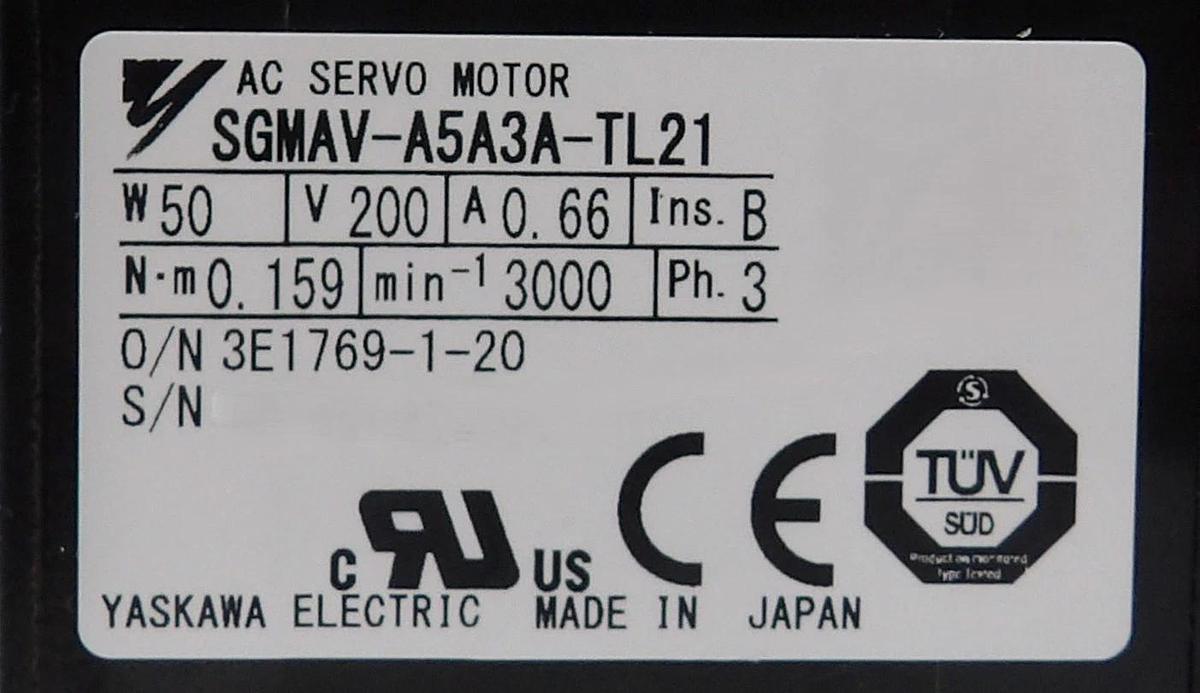 Used Tsubaki LPME45-0.25-TEL2-TK Power Cylinder SGMAV-A5A3A-TL21 Cleaned Working